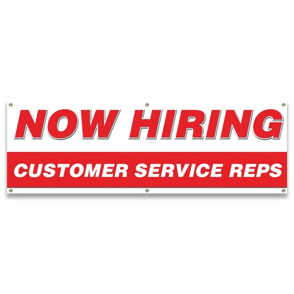 Signmission Now Hiring Customer Service Reps Banner Apply Inside Accepting Application Single Sided B-72-30227 - main